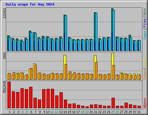 Daily usage for May 2024